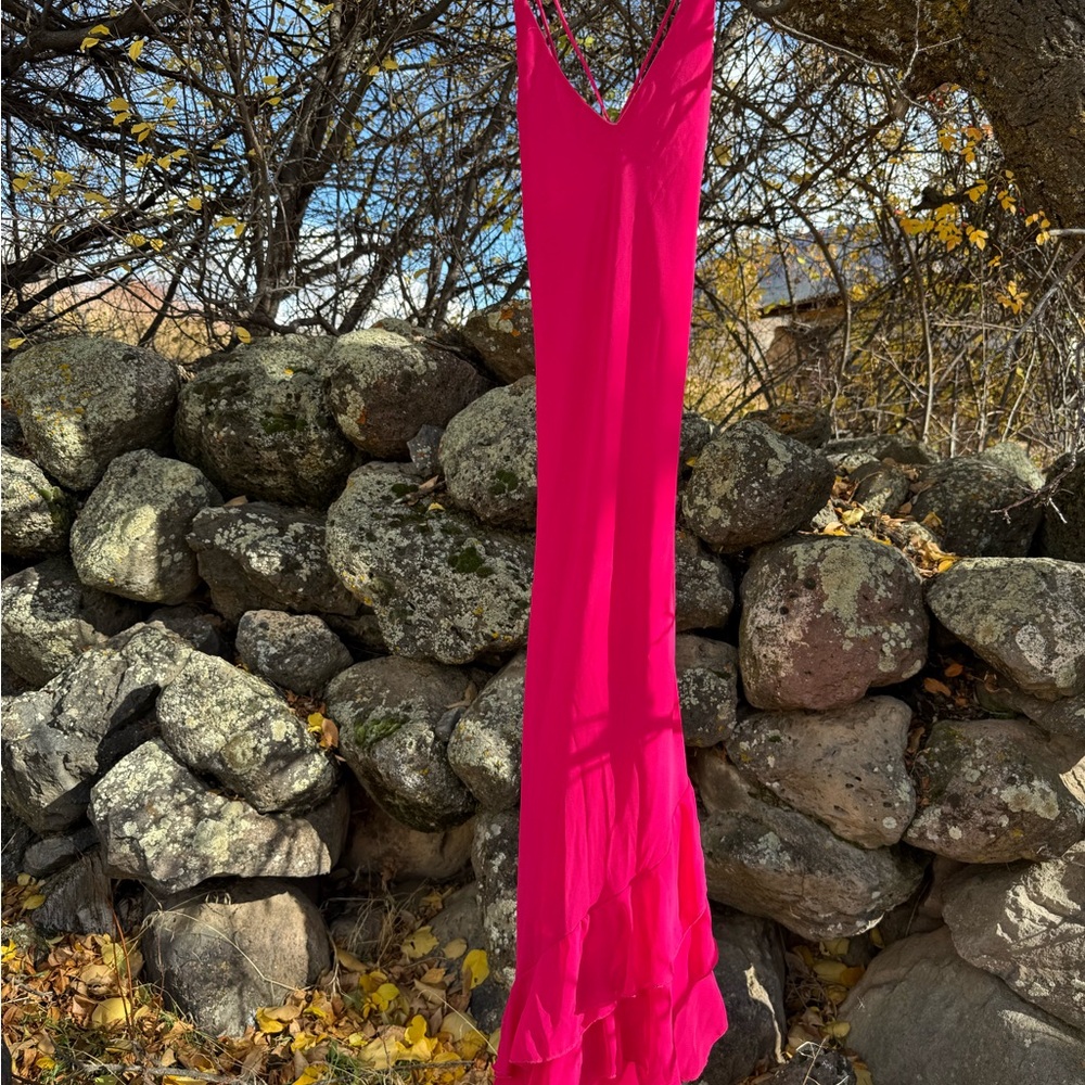 Vibrant Fuchsia Maxi Dress